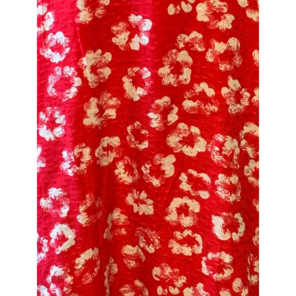 Lulus NWT Garden Explorer Red Floral Mini Dress Red Size XL Rayon Boho Feminine - Picture 4 of 7